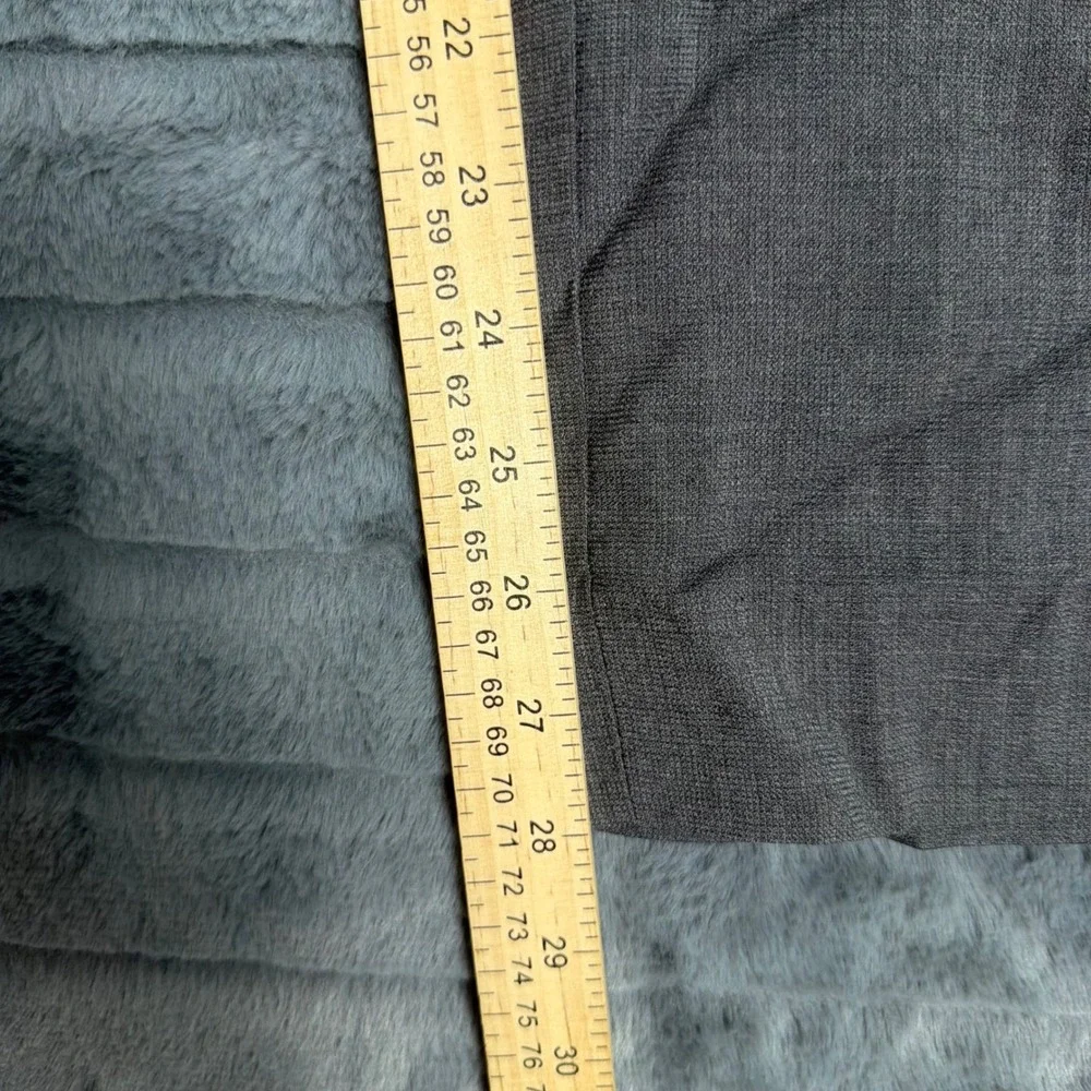 Banana Republic Mens 33x30 Slim Fit Charcoal Gray 100% Wool Dress Pants Trousers